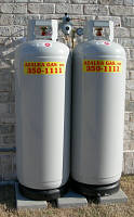 Image of single cylider propane tank.