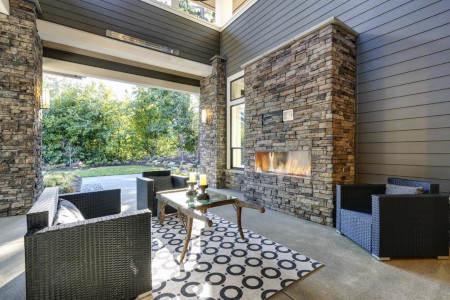 image of outdoor fireplace